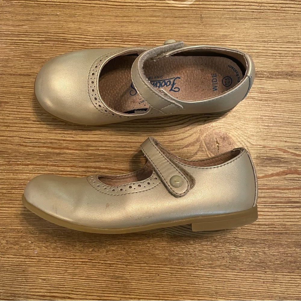 Footmates Toddler Gold Mary Jane Shoes